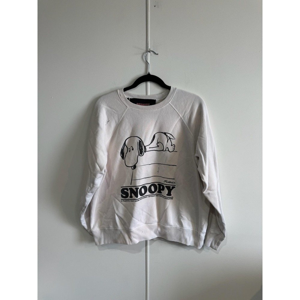 Marc Jacobs Snoopy Sweatshirt Mens XL White Peanuts Allergic To Morning Graphic